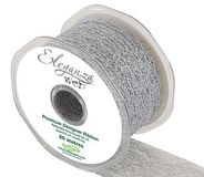 Eleganza Web Ribbon 50mm x 20m Metallic Silver No.66 - Ribbons